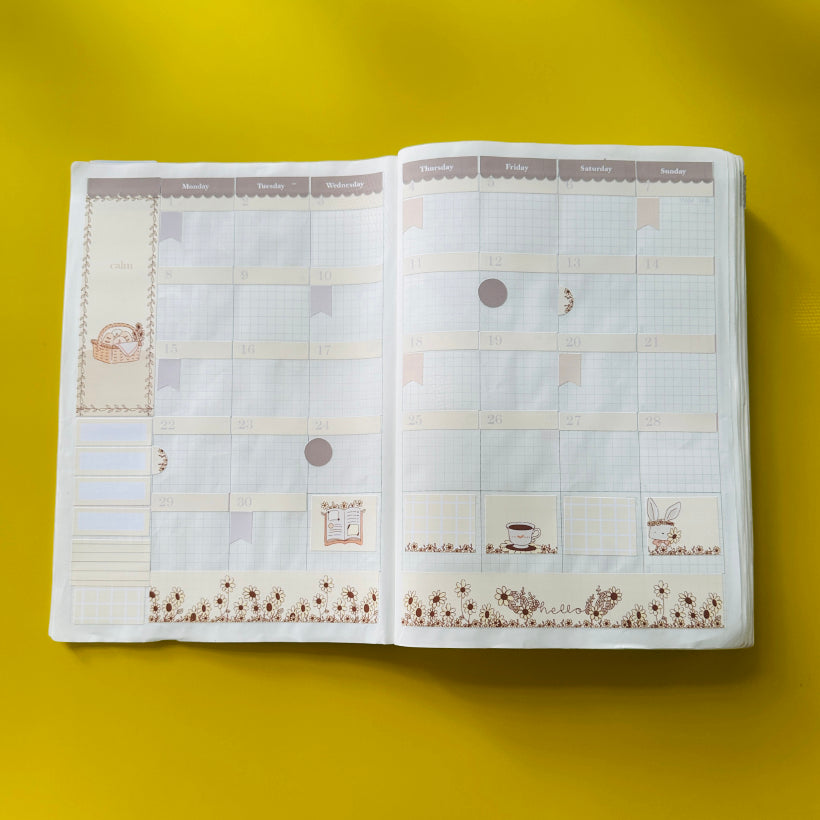 Minimalist | Hobonichi Cousin Monthly Stickers (set of 2) | Hcm009