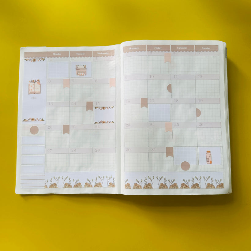 Minimalist | Hobonichi Cousin Monthly Stickers (set of 2) | Hcm017