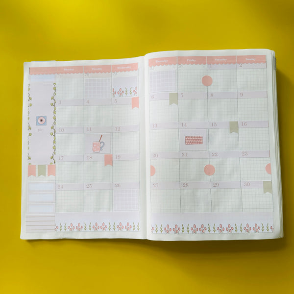 Minimalist Hobonichi Cousin Monthly Stickers ( set of 2 )