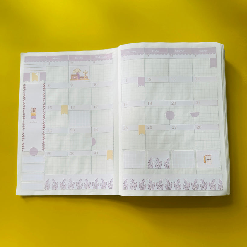 Minimalist | Hobonichi Cousin Monthly Stickers (set of 2) | Hcm018