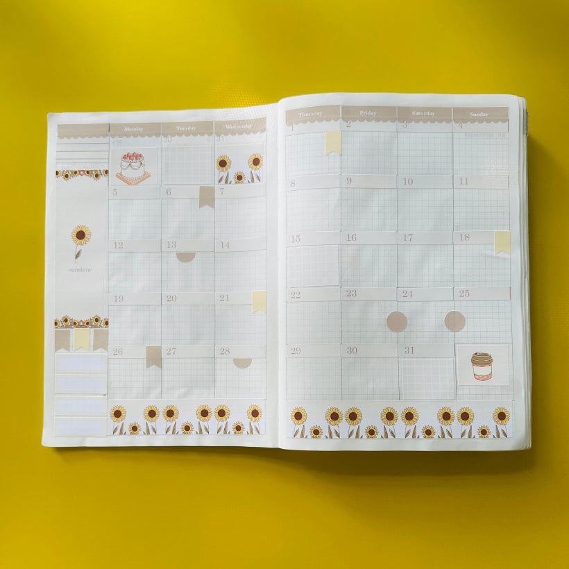 Minimalist | Hobonichi Cousin Monthly Stickers (set of 2) | Hcm015