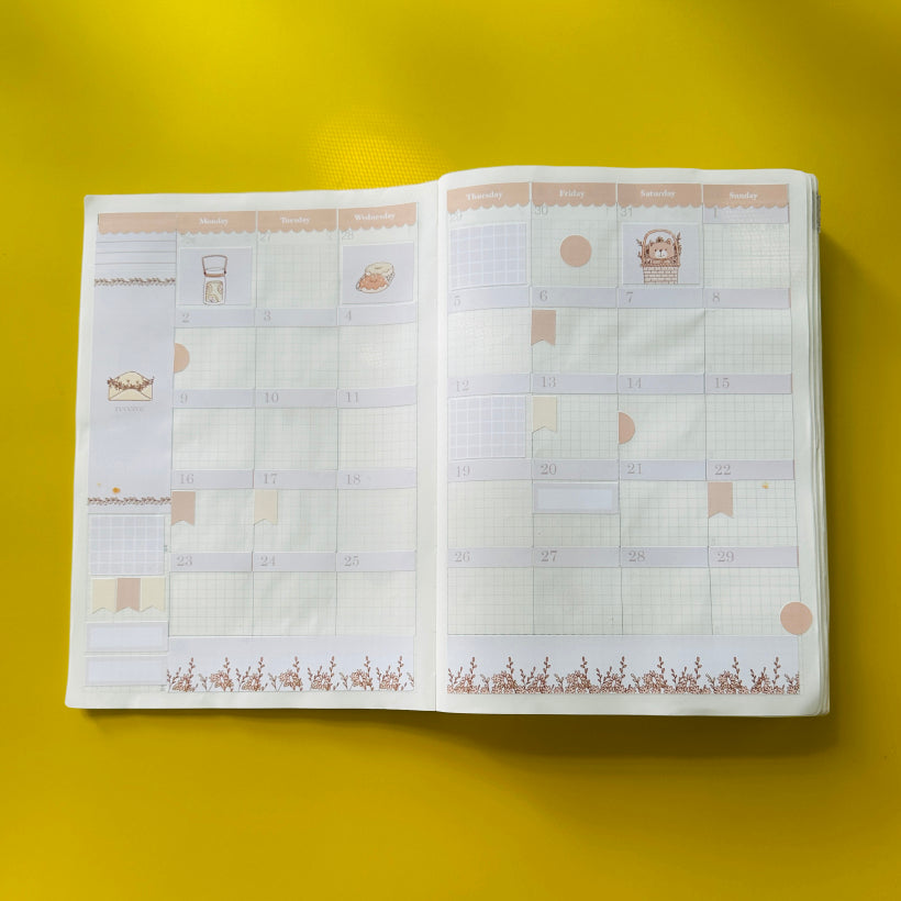 Minimalist | Hobonichi Cousin Monthly Stickers (set of 2) | Hcm011