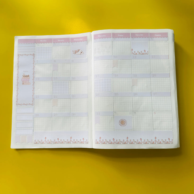 Minimalist | Hobonichi Cousin Monthly Stickers (set of 2) | Hcm012