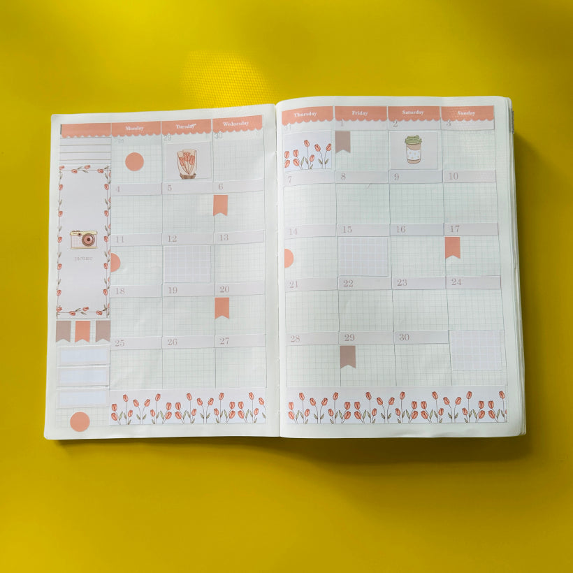 Minimalist | Hobonichi Cousin Monthly Stickers (set of 2) | Hcm014