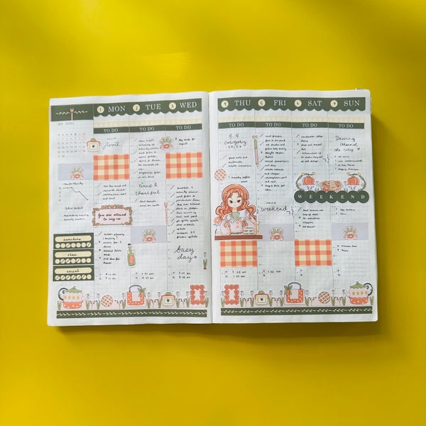 Tea Party Alone Time Hobonichi Cousin Weekly Kit - hcwk071