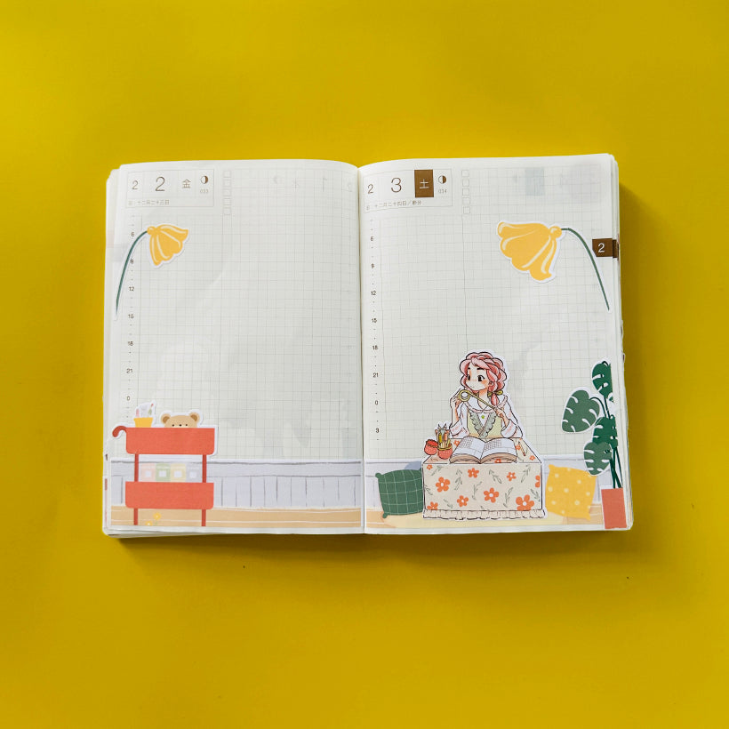 Planning Love Yourself Hobonichi A6 Daily Sticker Kit - a033