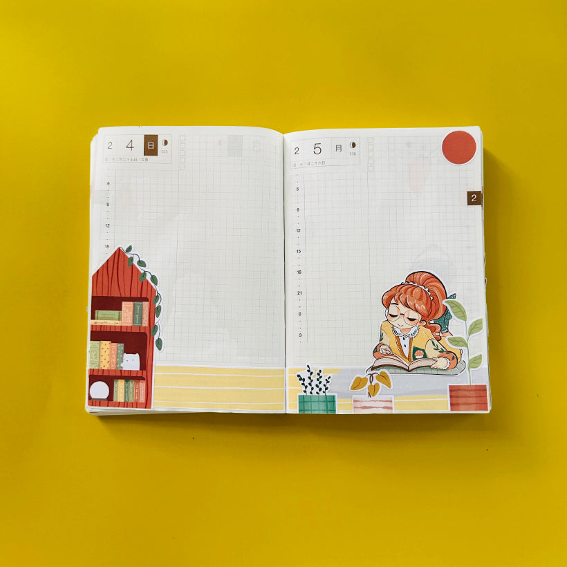 Biblio Love Yourself Hobonichi A6 Daily Sticker Kit - a034