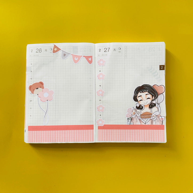 Sweet Treat Alone Time Hobonichi A6 Daily Sticker Kit - a027