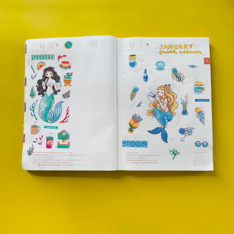 Coffeeholic| The Modern Mermaids | Collections Stickers | C306