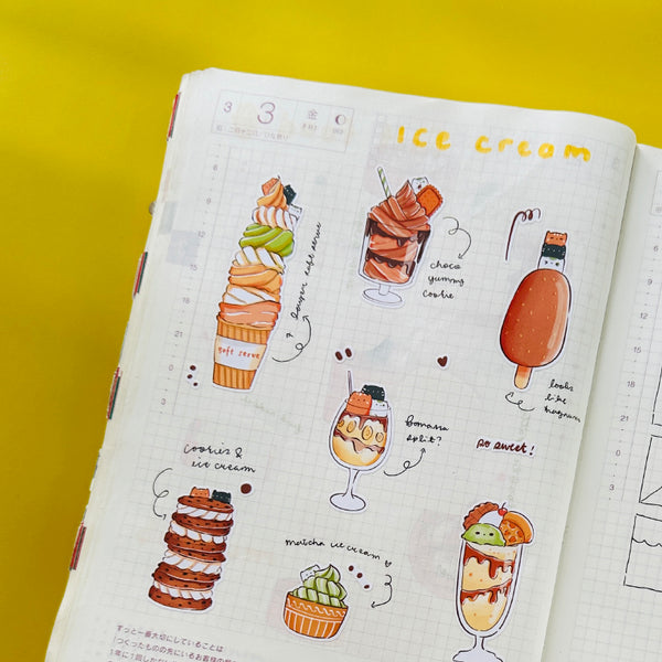 Ice Cream Sticker Neko Veggies