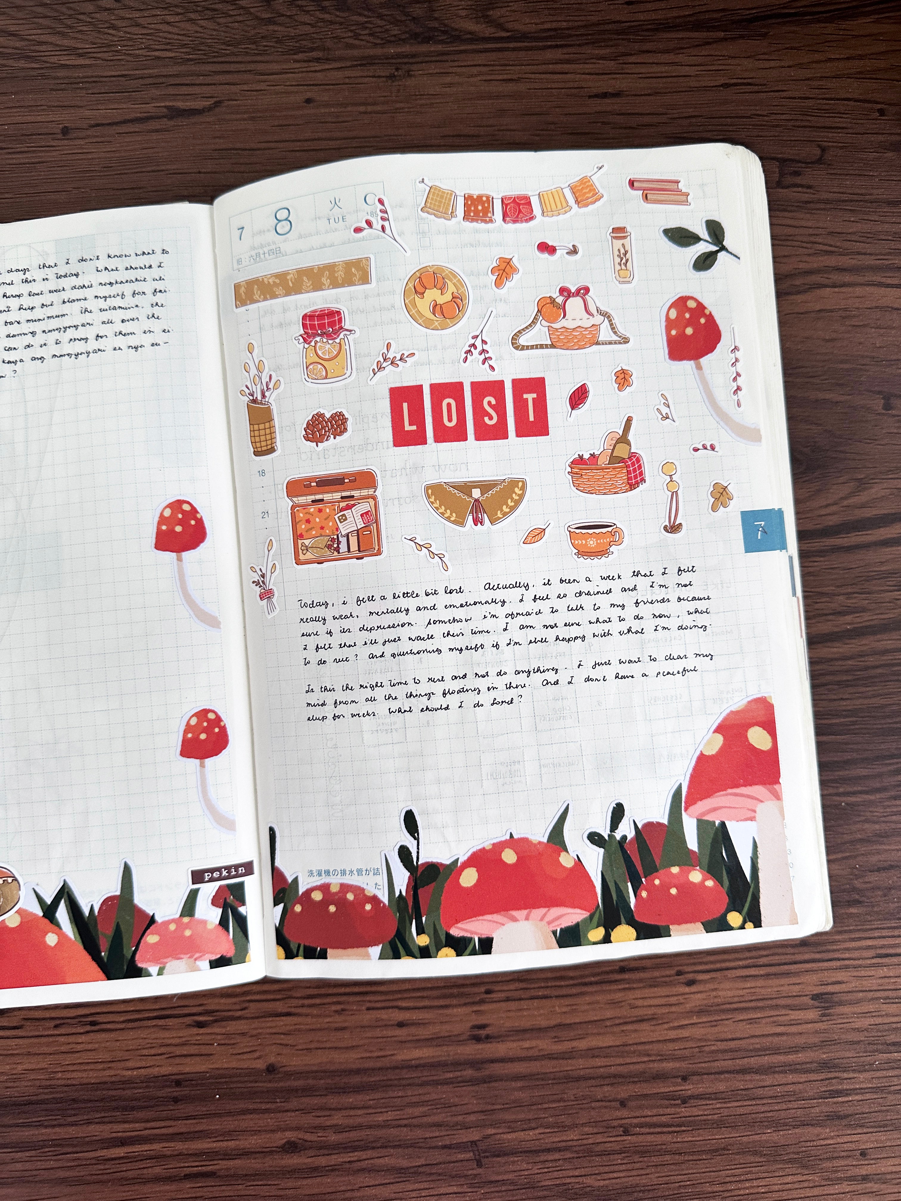 Letter Journal Sticker | Consonant | Autumn Colors | L018
