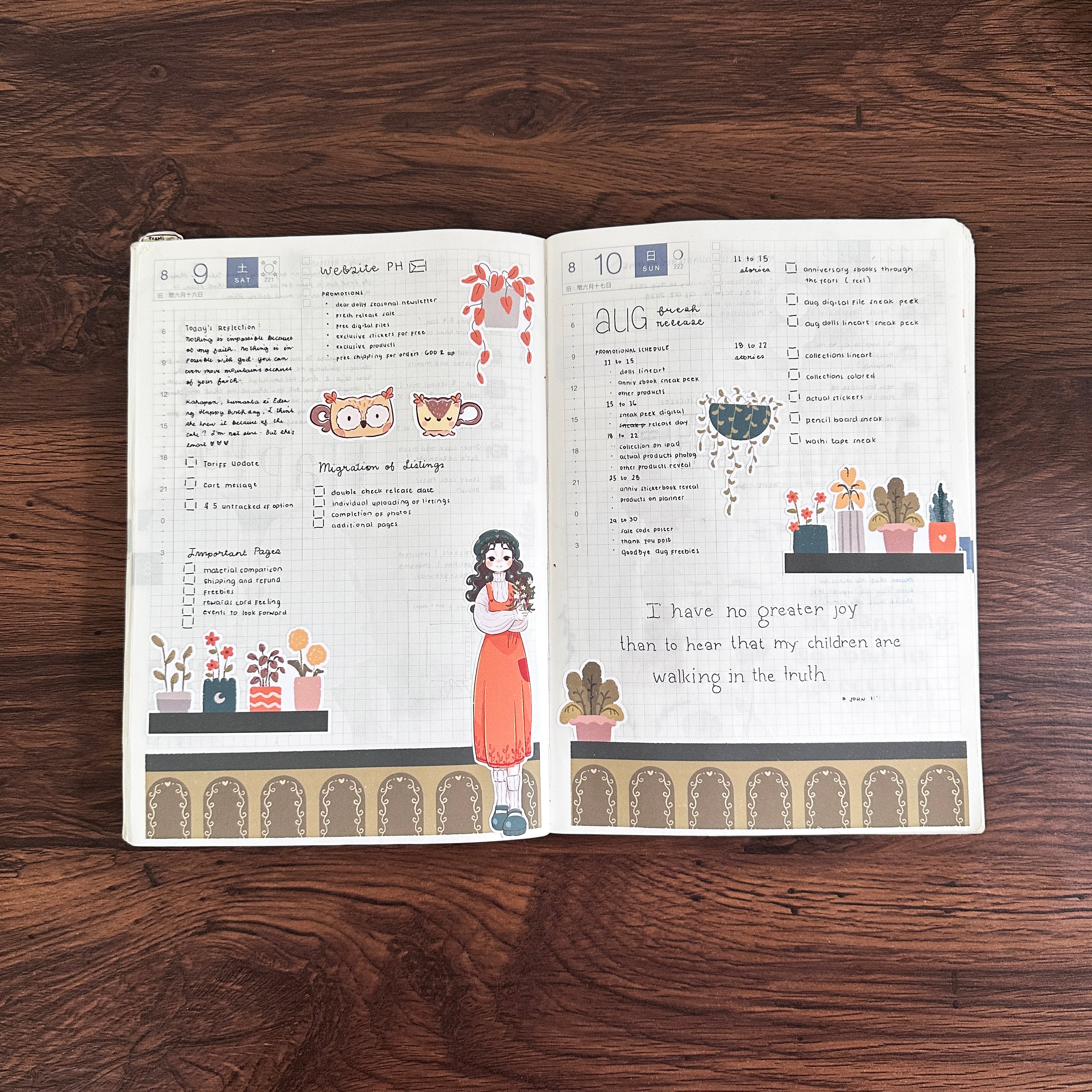 Cozy Harvest | Hobonichi | Cousin Daily Sticker Kit | Cd085