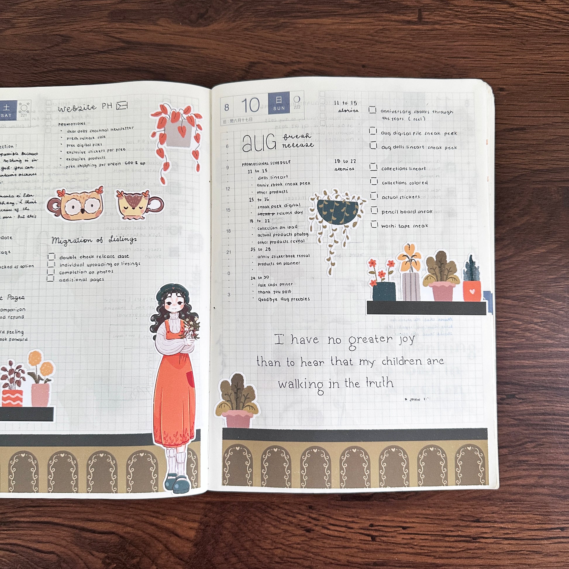 Cozy Harvest | Hobonichi | Cousin Daily Sticker Kit | Cd085