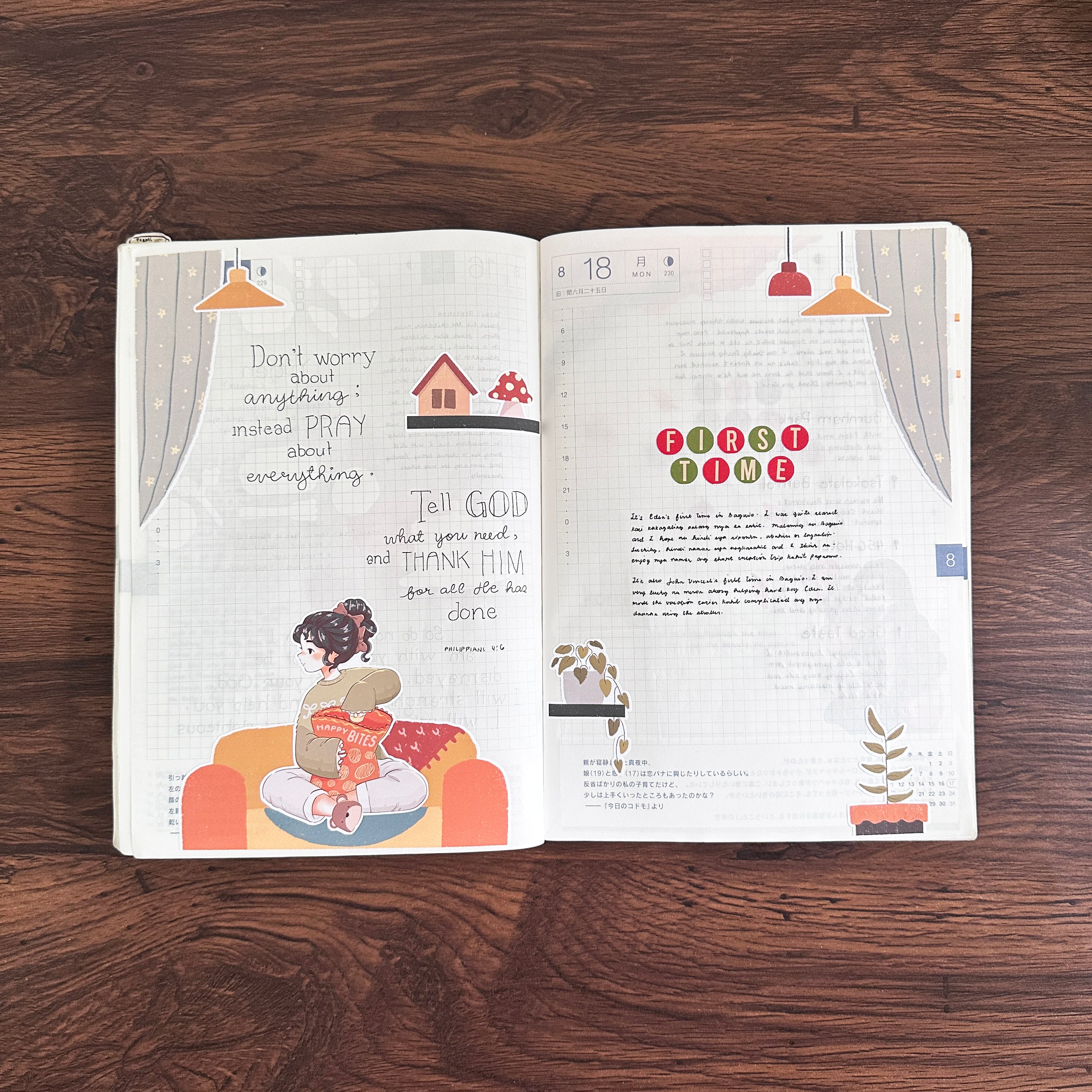 Cozy Harvest | Hobonichi | Cousin Daily Sticker Kit | Cd084