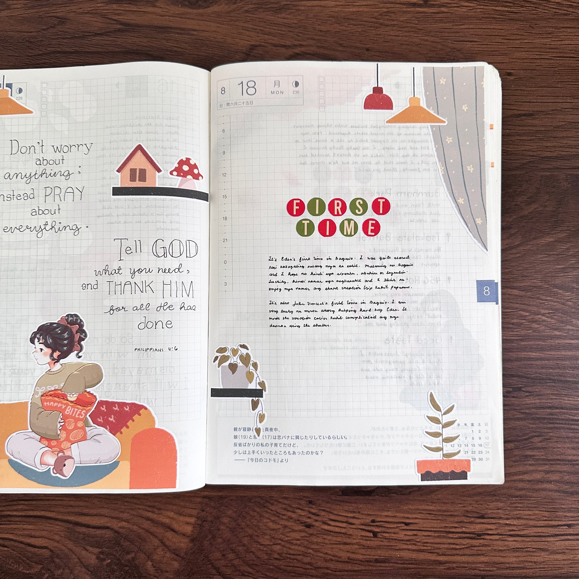Cozy Harvest | Hobonichi | Cousin Daily Sticker Kit | Cd084