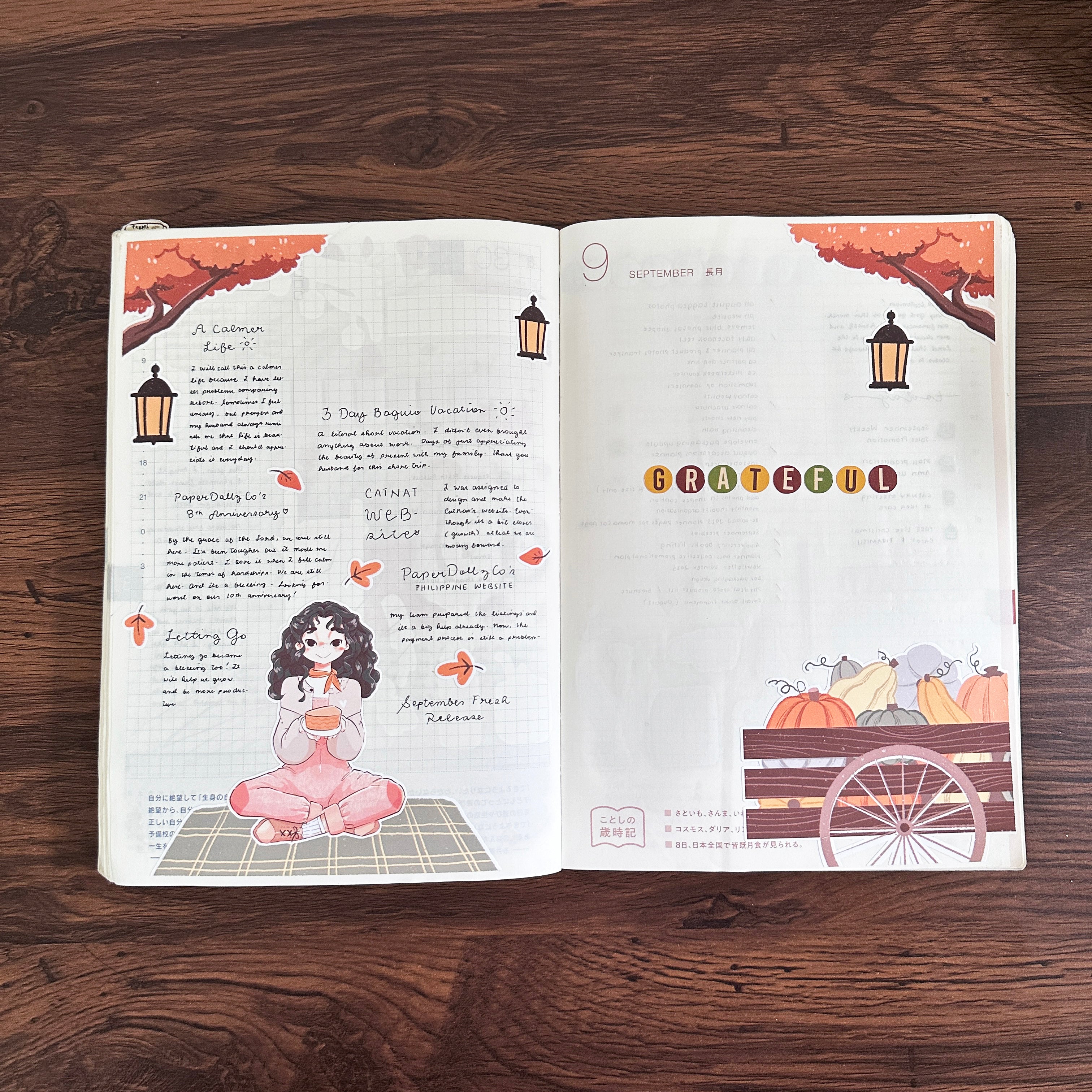 Cozy Harvest | Hobonichi | Cousin Daily Sticker Kit | Cd083