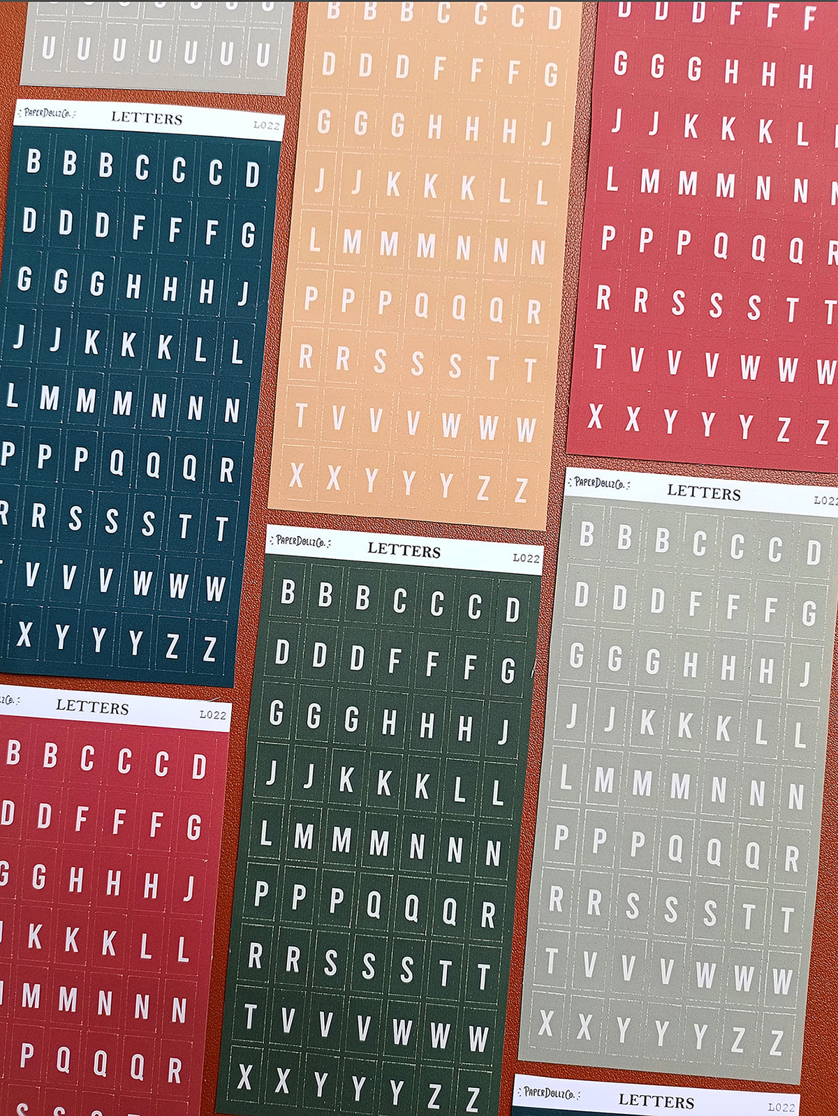Letter Journal Sticker | Consonant | Christmas Colors | L022