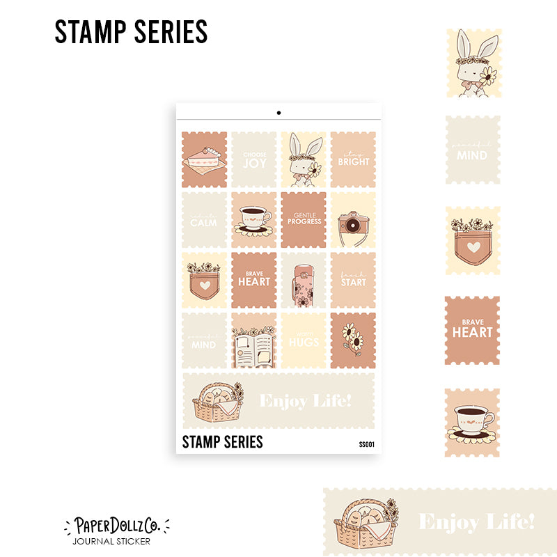 Enjoy Life | Stamp Series Journal Stickers | ss001