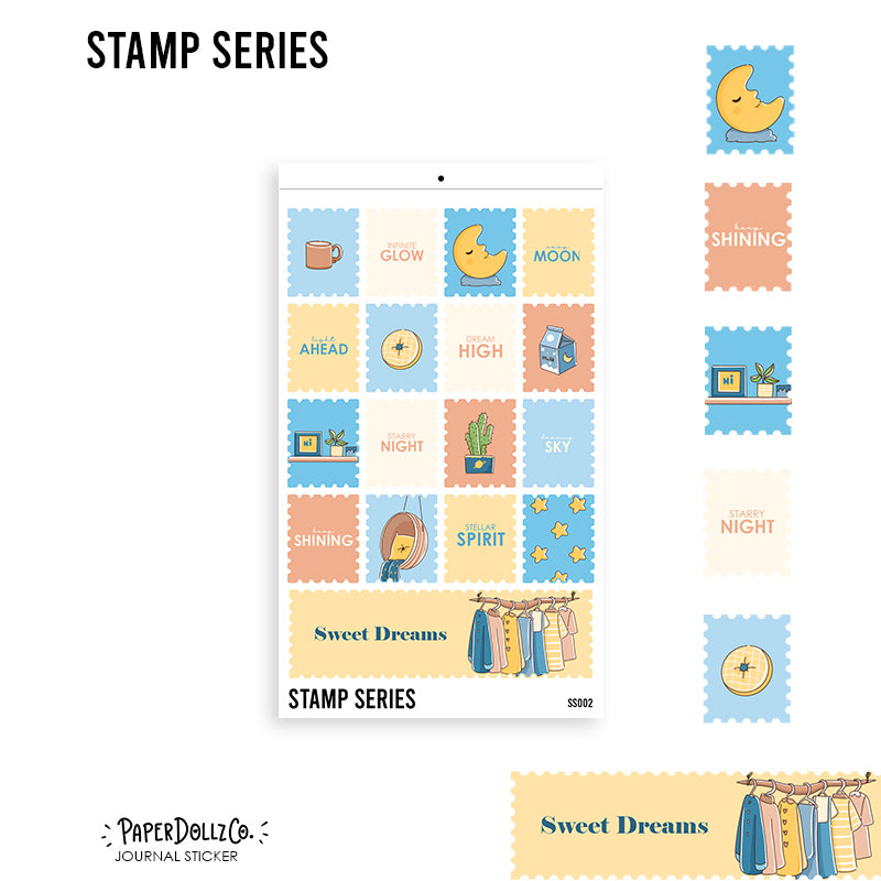 Sweet Dreams | Stamp Series Journal Stickers | ss002