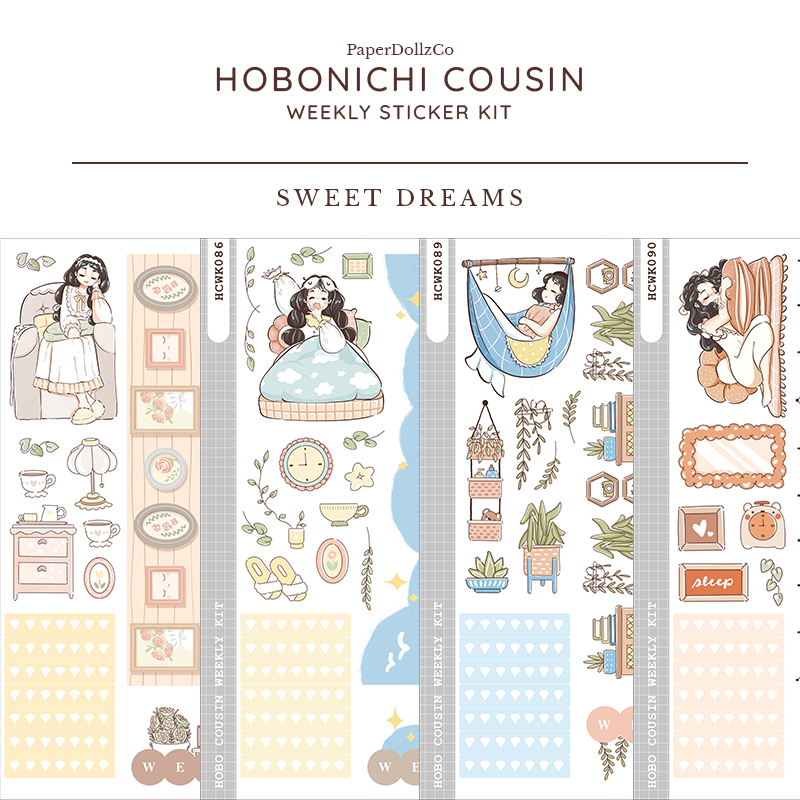 Calm Sweet Dreams Hobonichi Cousin Weekly Kit - hcwk088