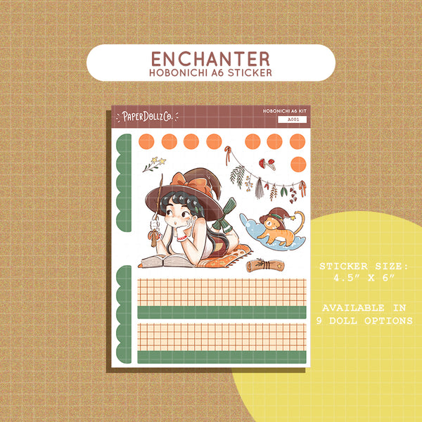 Enchanter Enchanted Hobonichi A6 Sticker Kit - a001