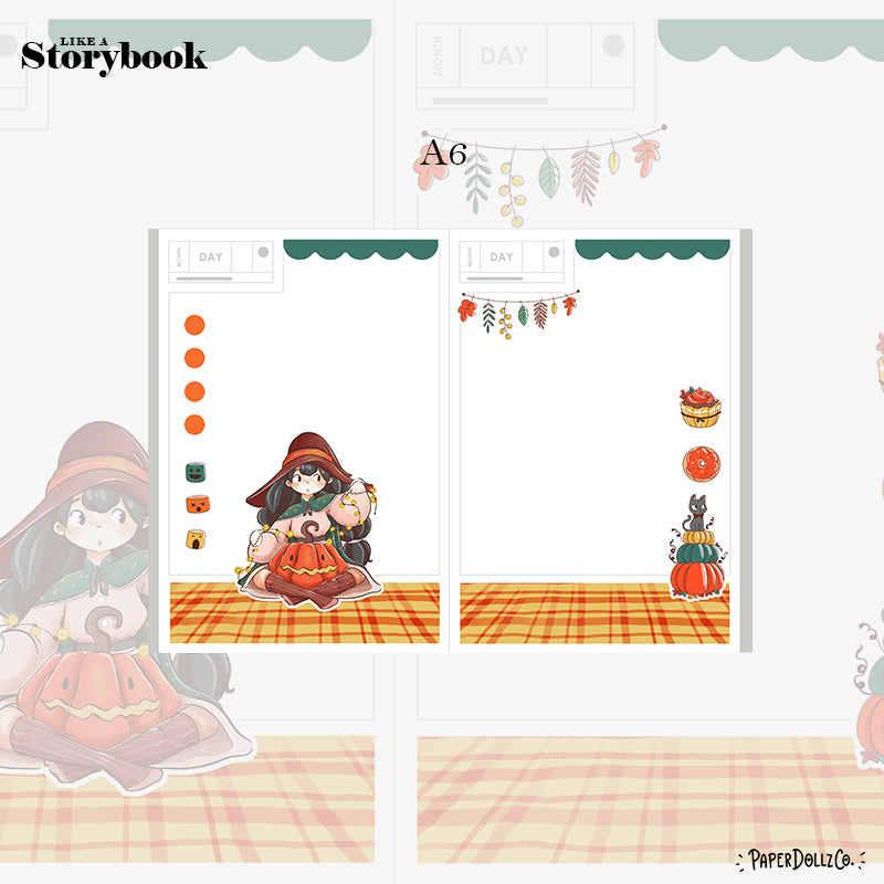 Pumpkin Enchanted Hobonichi A6 Sticker Kit - a003