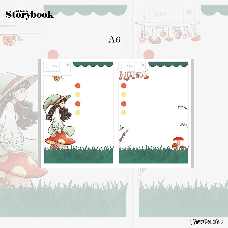 Forest Enchanted Hobonichi A6 Daily Sticker Kit - a004