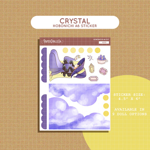 Crystal Enchanted Hobonichi A6 Daily Sticker Kit - a005