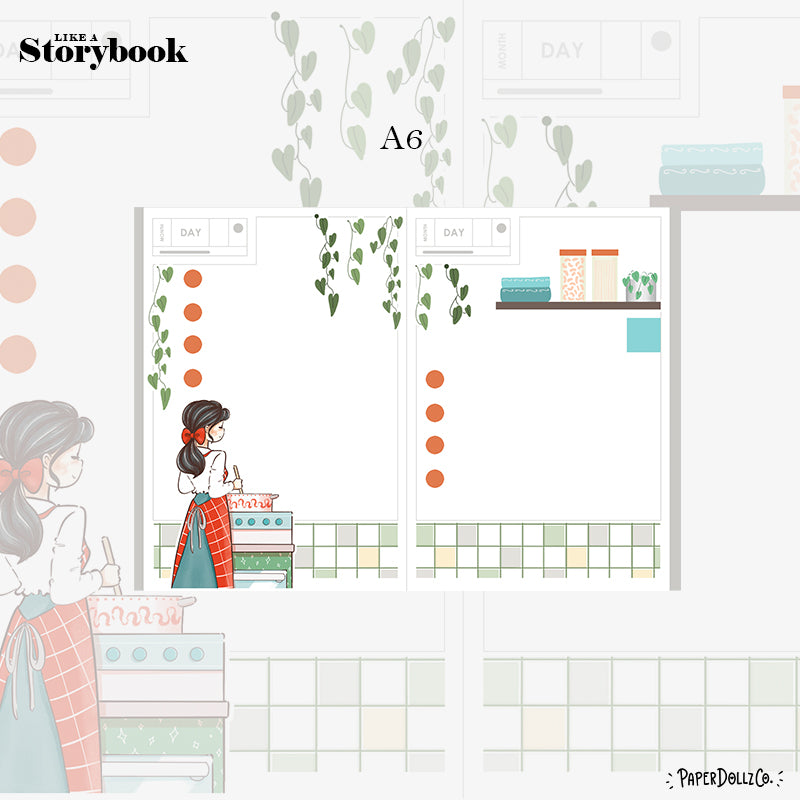 Bountiful Joy to the Dolly World Hobonichi A6 Daily Sticker Kit - a006