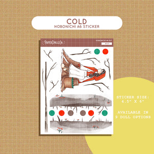 Cold Joy to the Dolly World Hobonichi A6 Daily Sticker Kit - a010