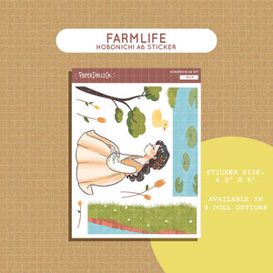 Farmlife Pretty Petal Hobonichi A6 Daily Sticker Kit - a016