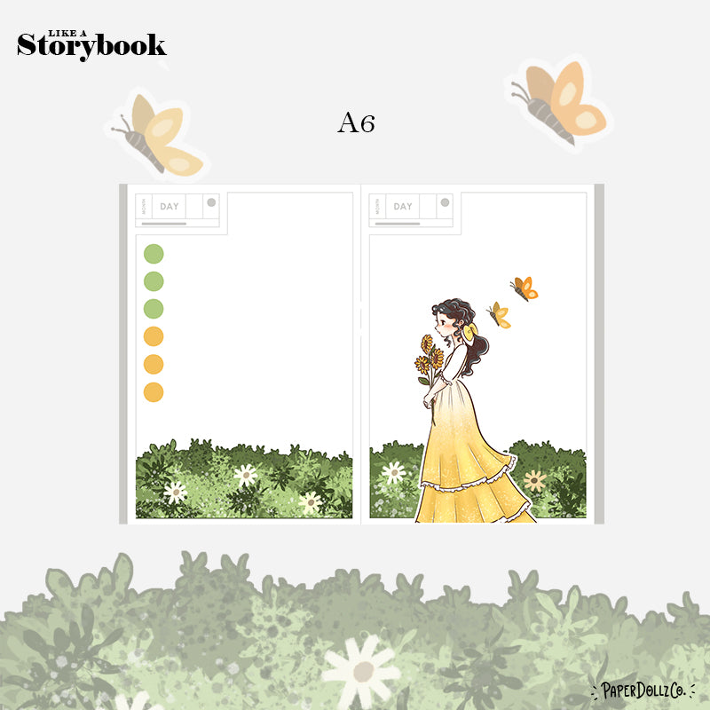 Vintage Pretty Petal Hobonichi A6 Sticker Kit - a018