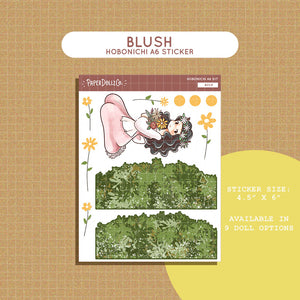 Blush Pretty Petal Hobonichi A6 Daily Sticker Kit - a019