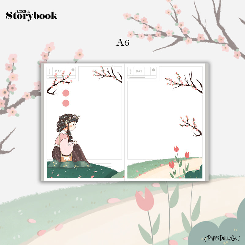 Lively Spring Blossoming Hobonichi A6 Daily Sticker Kit - a022