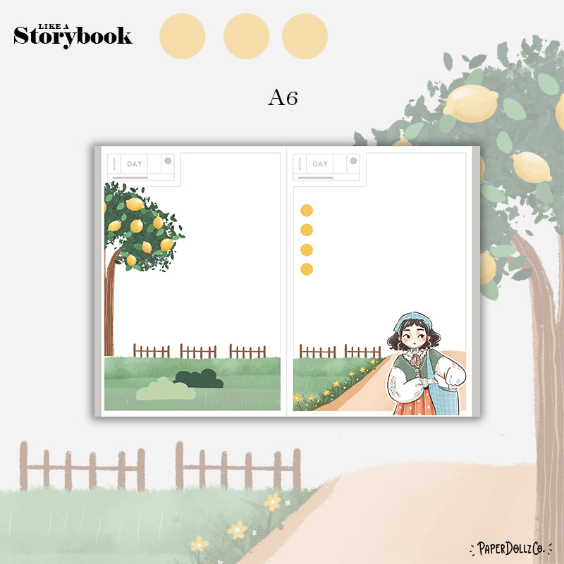 Peaceful Spring Blossoming Hobonichi A6 Daily Sticker Kit - a023