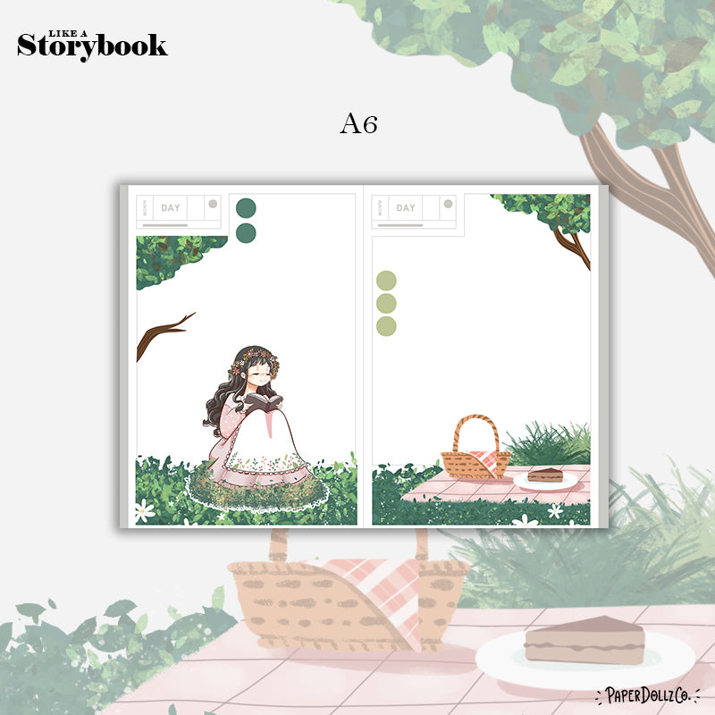 Breezy Spring Blossoming Hobonichi A6 Daily Sticker Kit - a024