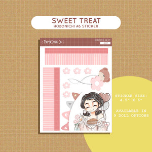 Sweet Treat Alone Time Hobonichi A6 Daily Sticker Kit - a027
