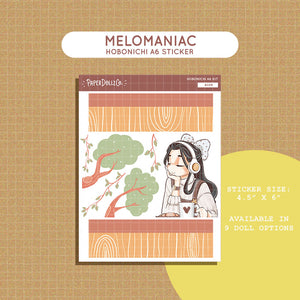 Melomaniac Alone Time Hobonichi A6 Daily Sticker Kit - a028