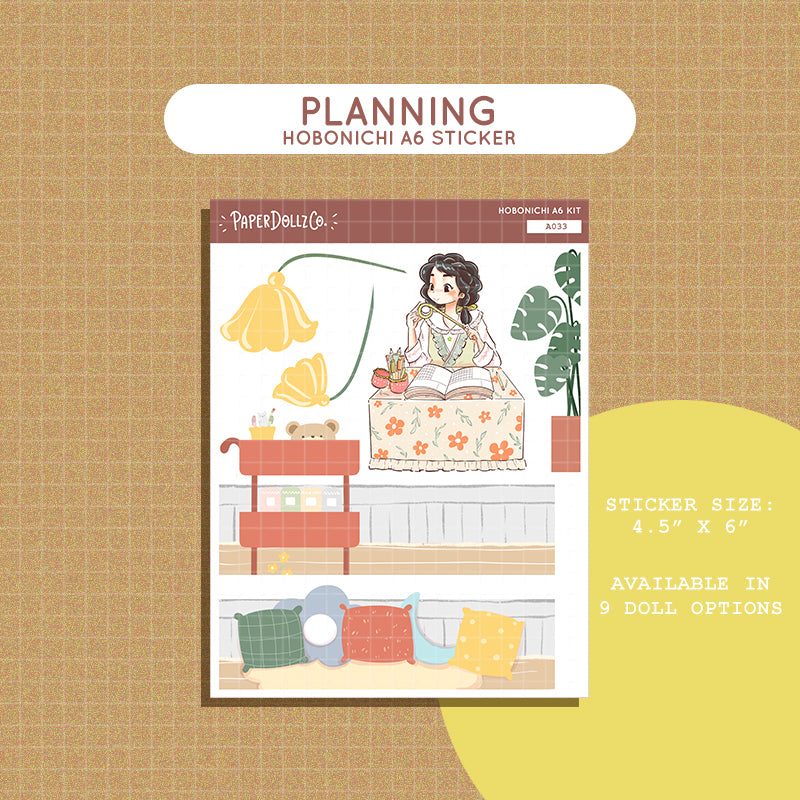 Planning Hobonichi A6 Daily Sticker Kit - a033