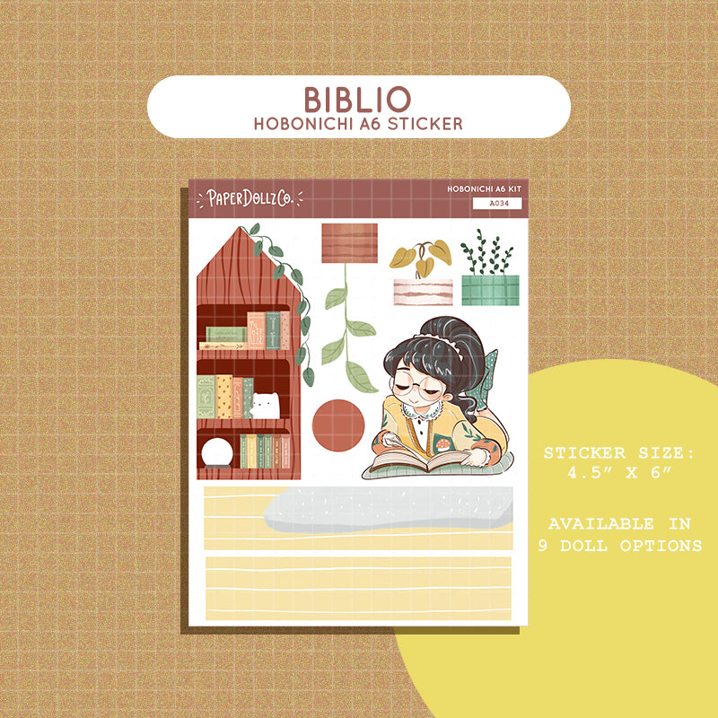 Biblio Hobonichi A6 Daily Sticker Kit - a034