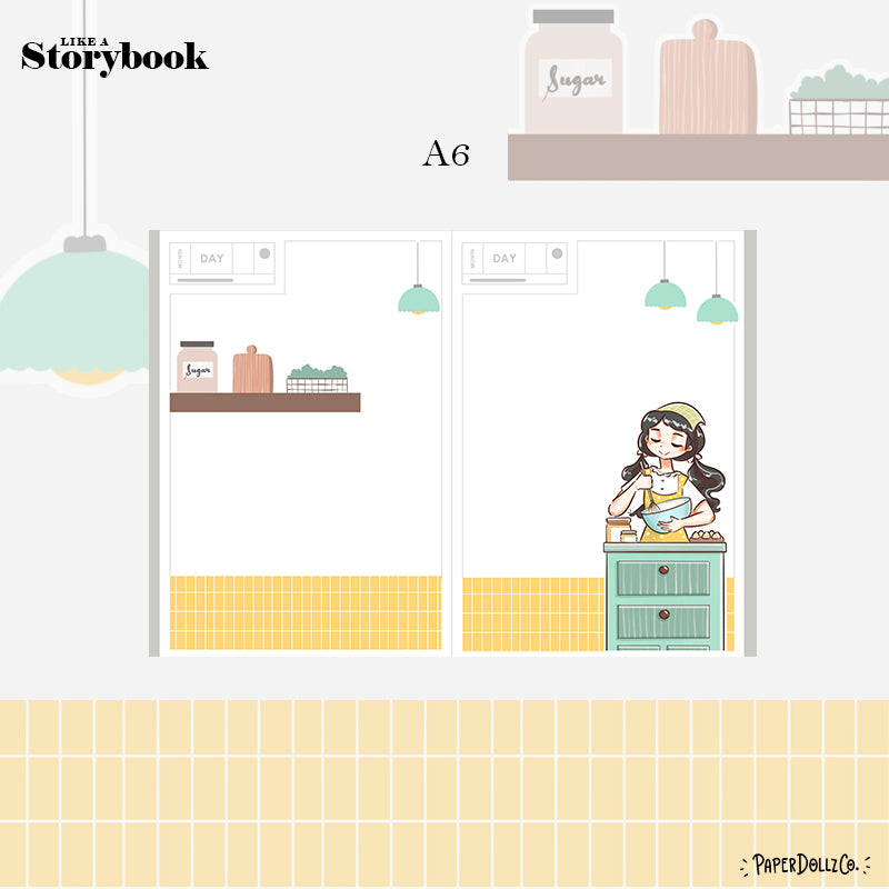 Cooking Home Buddy Hobonichi A6 Daily Sticker Kit - a039