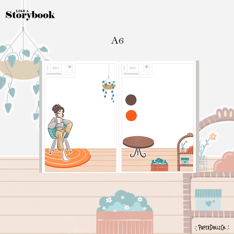 Cozy Coffee Home Buddy Hobonichi A6 Daily Sticker Kit - a040