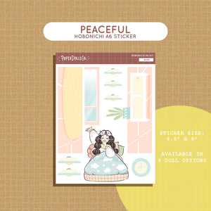 Peaceful Sweet Dreams Hobonichi A6 Daily Sticker Kit - a046