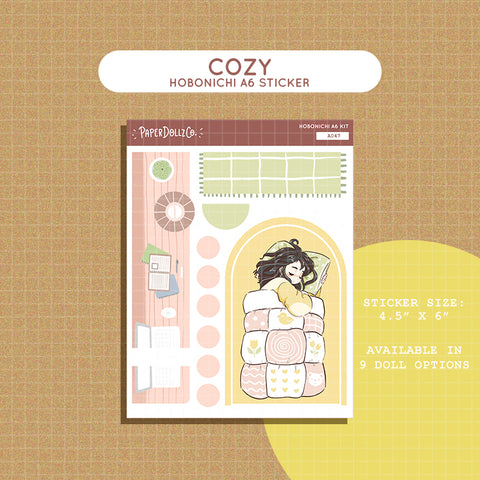 Cozy Sweet Dreams Hobonichi A6 Daily Sticker Kit - a047