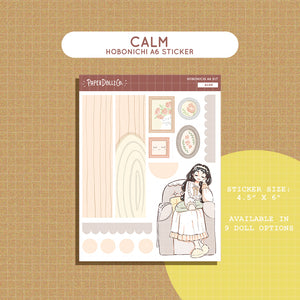 Calm Sweet Dreams Hobonichi A6 Daily Sticker Kit - a048