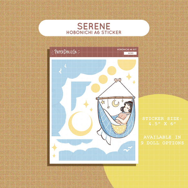 Serene Sweet Dreams Hobonichi A6 Daily Sticker Kit - a049