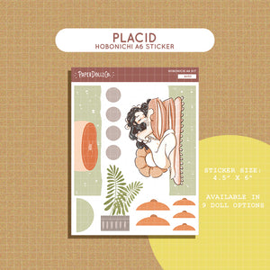Placid Sweet Dreams Hobonichi A6 Daily Sticker Kit - a050