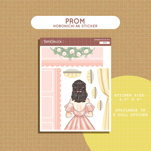 Prom Crowning Glory Hobonichi A6 Daily Sticker Kit - a051