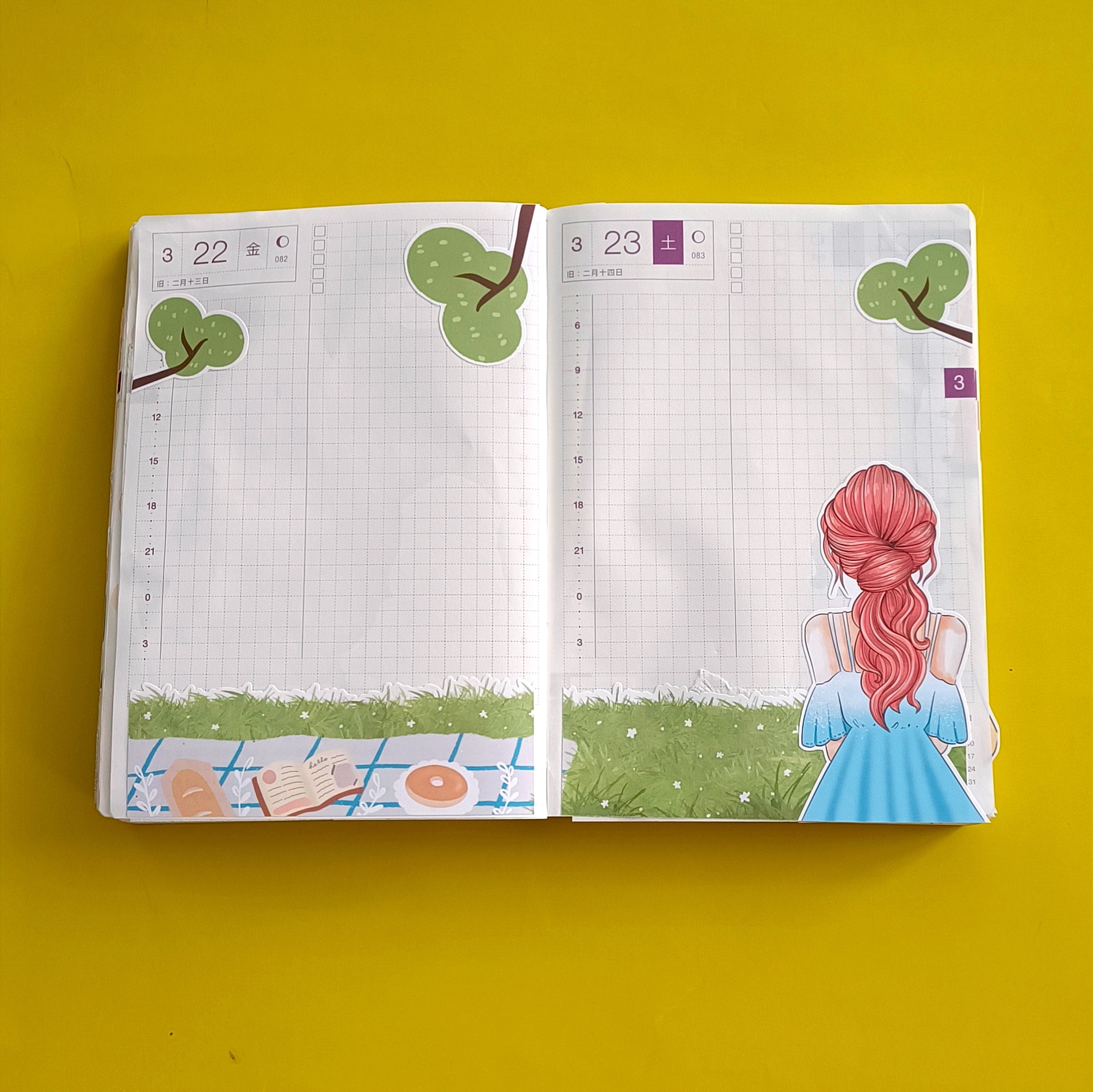 Picnic Crowning Glory Hobonichi A6 Daily Sticker Kit - a052