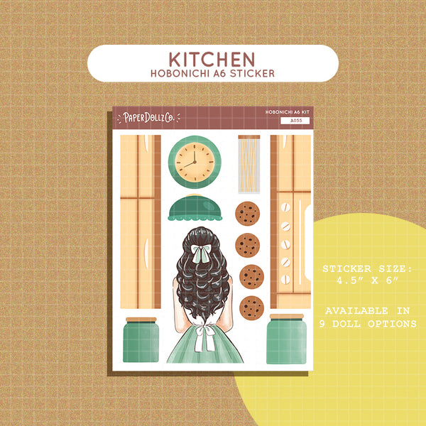 Kitchen Crowning Glory Hobonichi A6 Daily Sticker Kit - a055